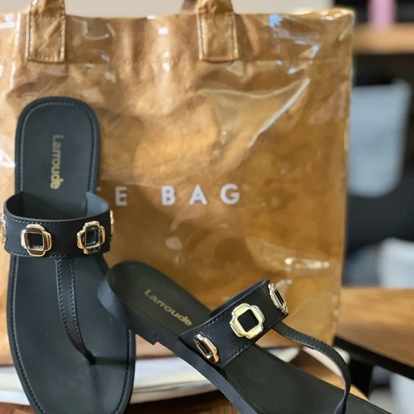 Larroude Black Milan Sandal - Picture 7 of 7